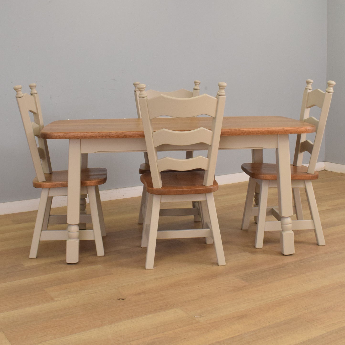 Painted Table and Four Chairs
