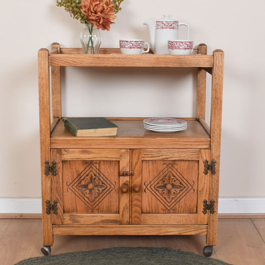 Jaycee Serving Trolley with Cupboard
