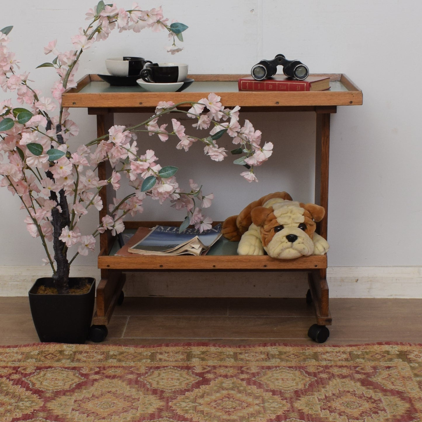 Restored Oak Tea Trolley