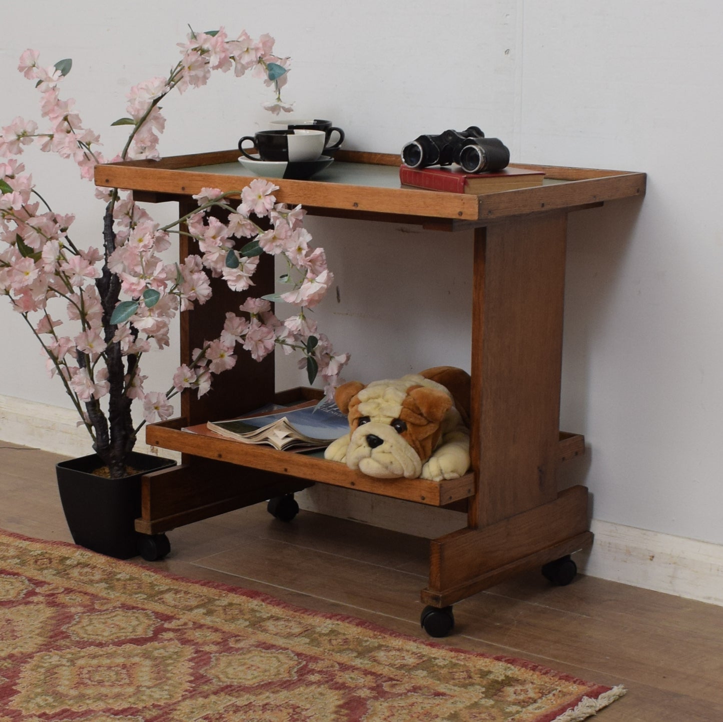 Restored Oak Tea Trolley