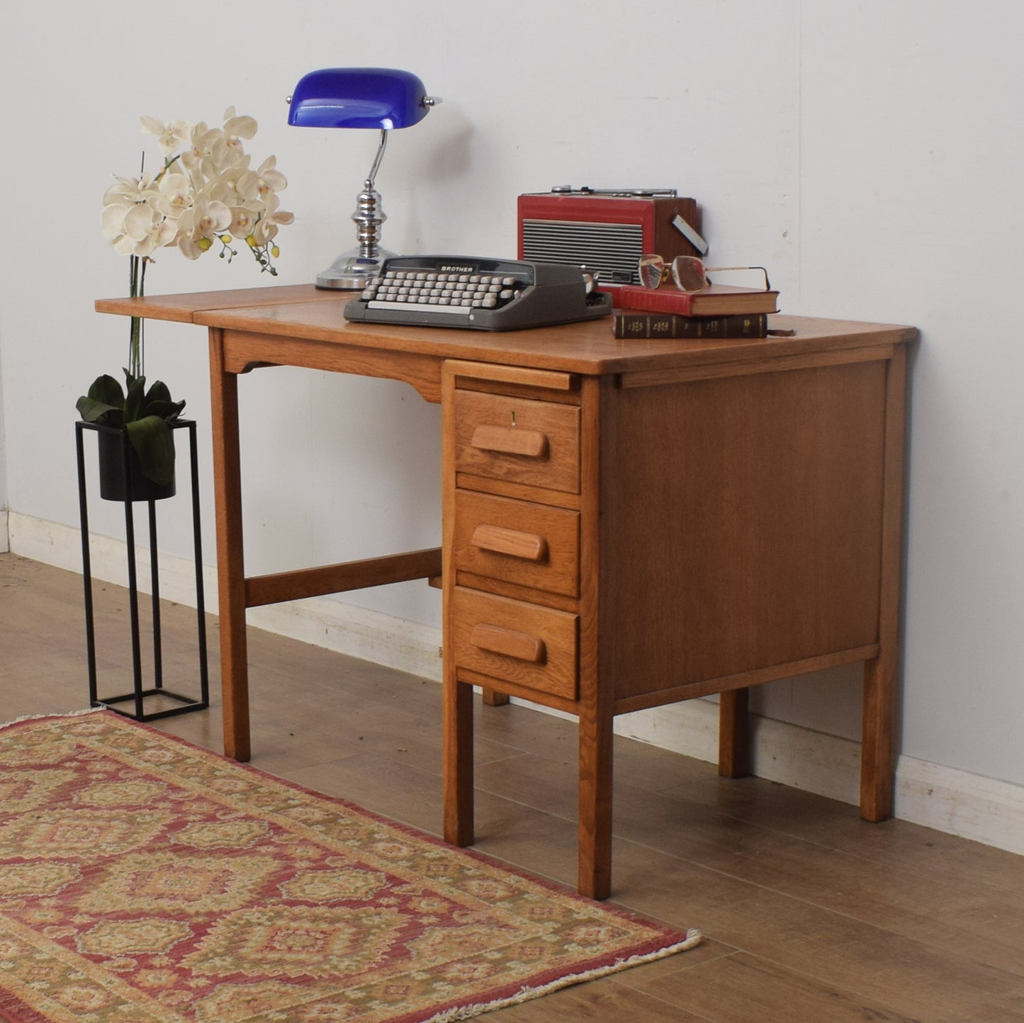 Restored Oak School Desk