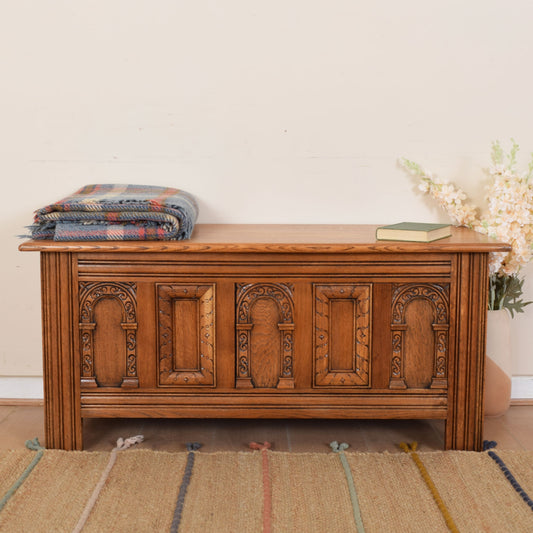 Oak Blanket Box
