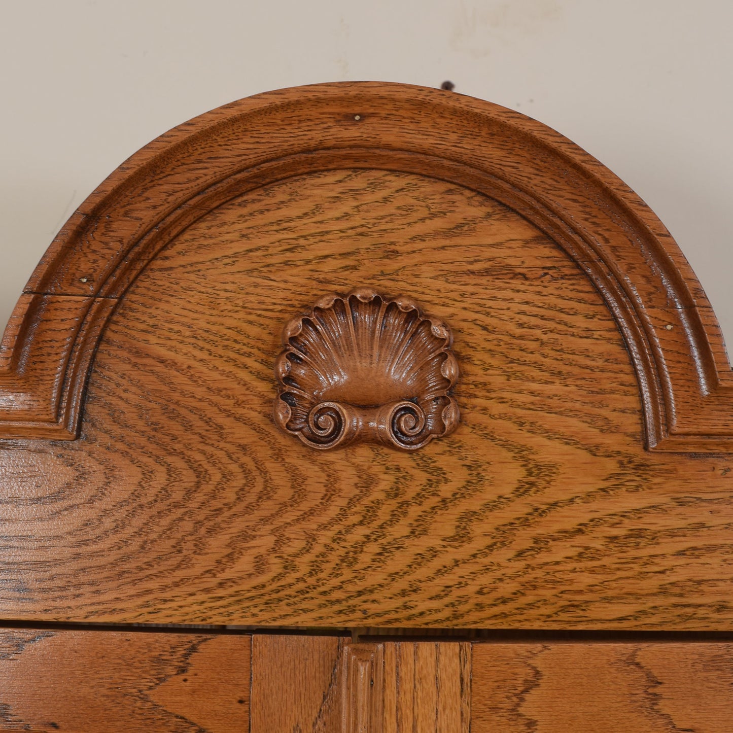 Tall Oak Glazed Bookcase Unit