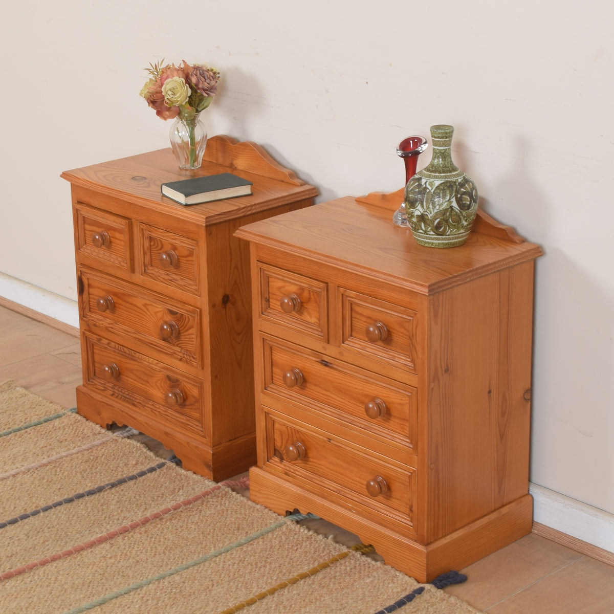 Pair Of Pine Bedsides
