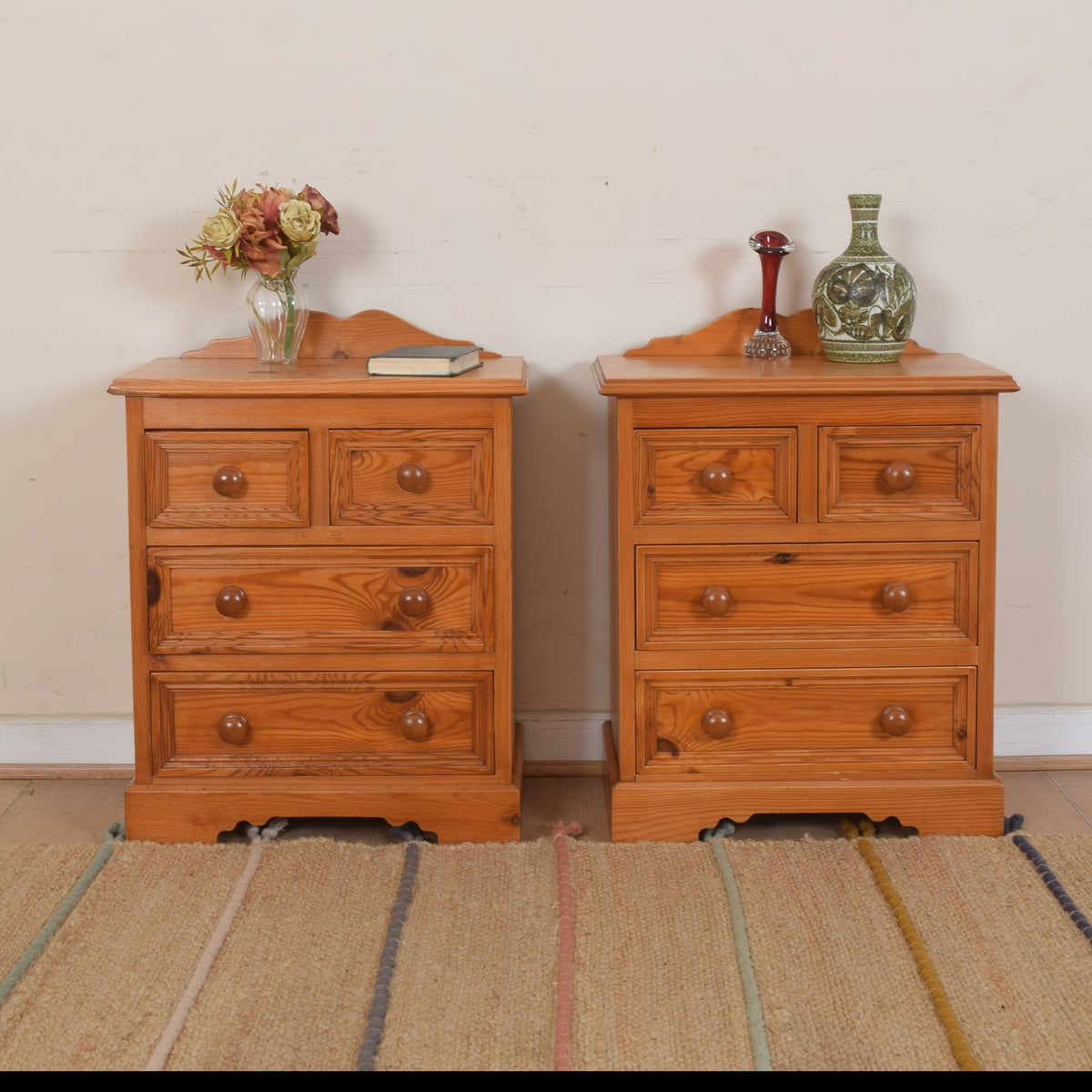 Pair Of Pine Bedsides