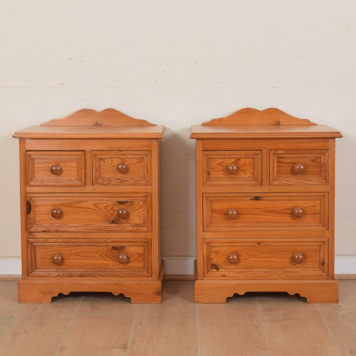 Pair Of Pine Bedsides