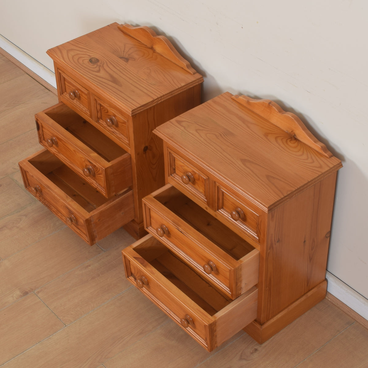 Pair Of Pine Bedsides
