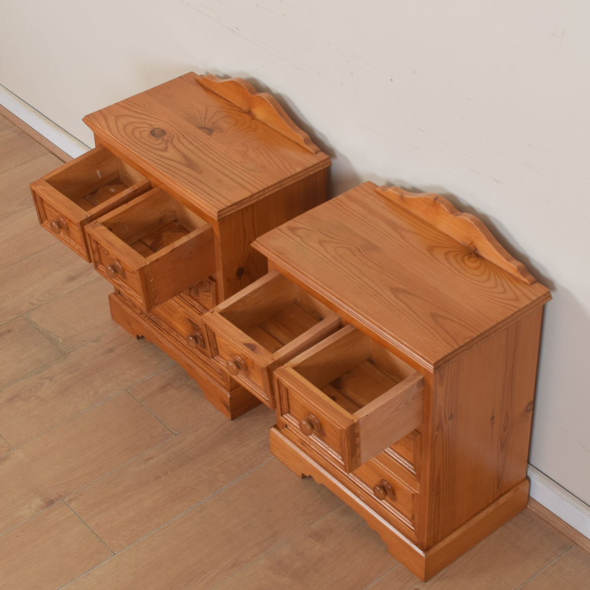 Pair Of Pine Bedsides