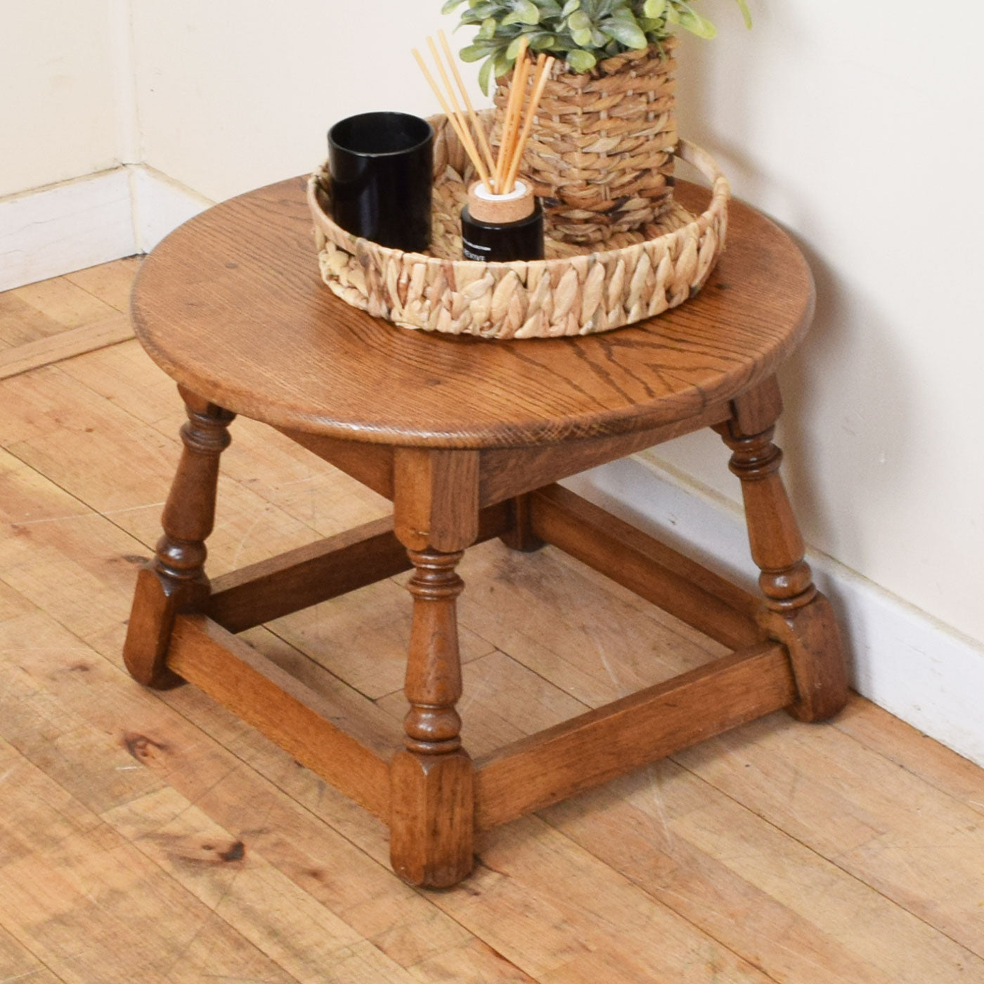 Restored Oak Side Table