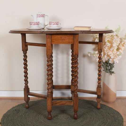 Barley-Twist Drop-leaf Occasional Table