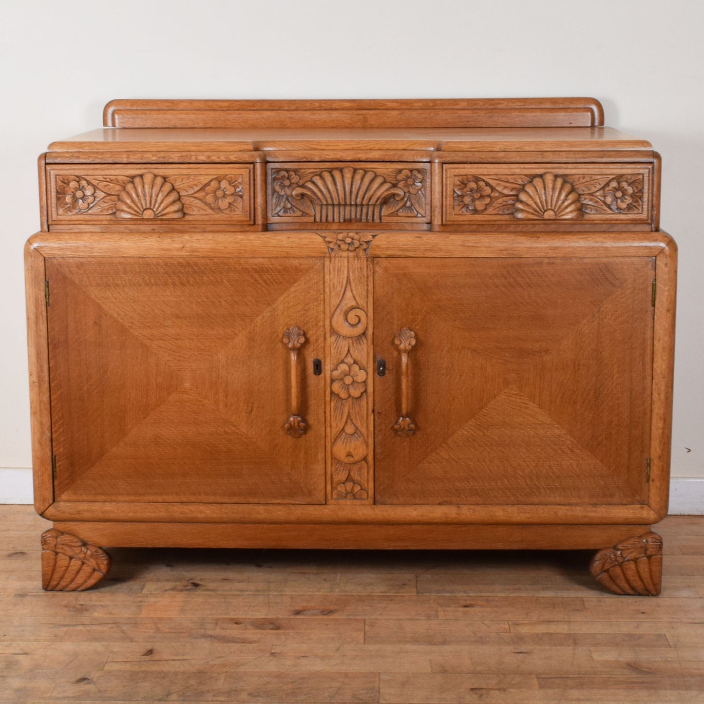 Carved Oak Sideboard