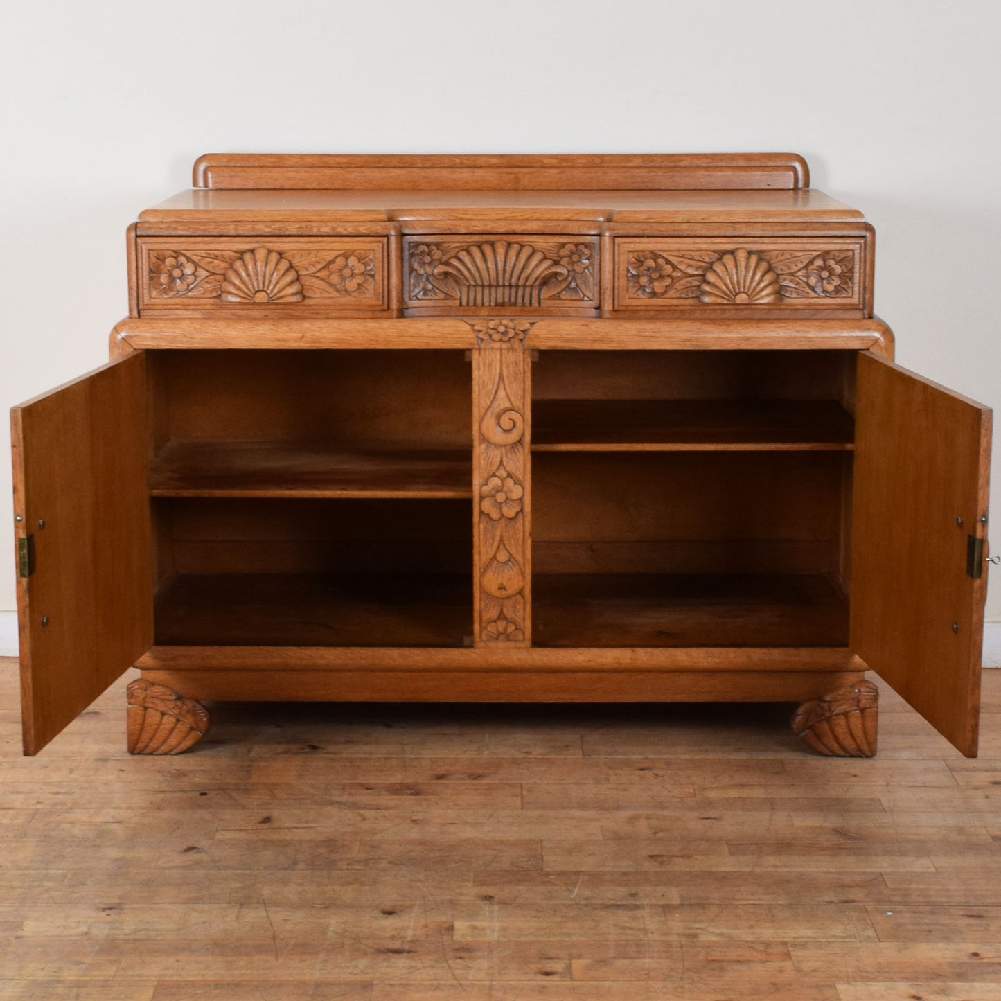 Carved Oak Sideboard