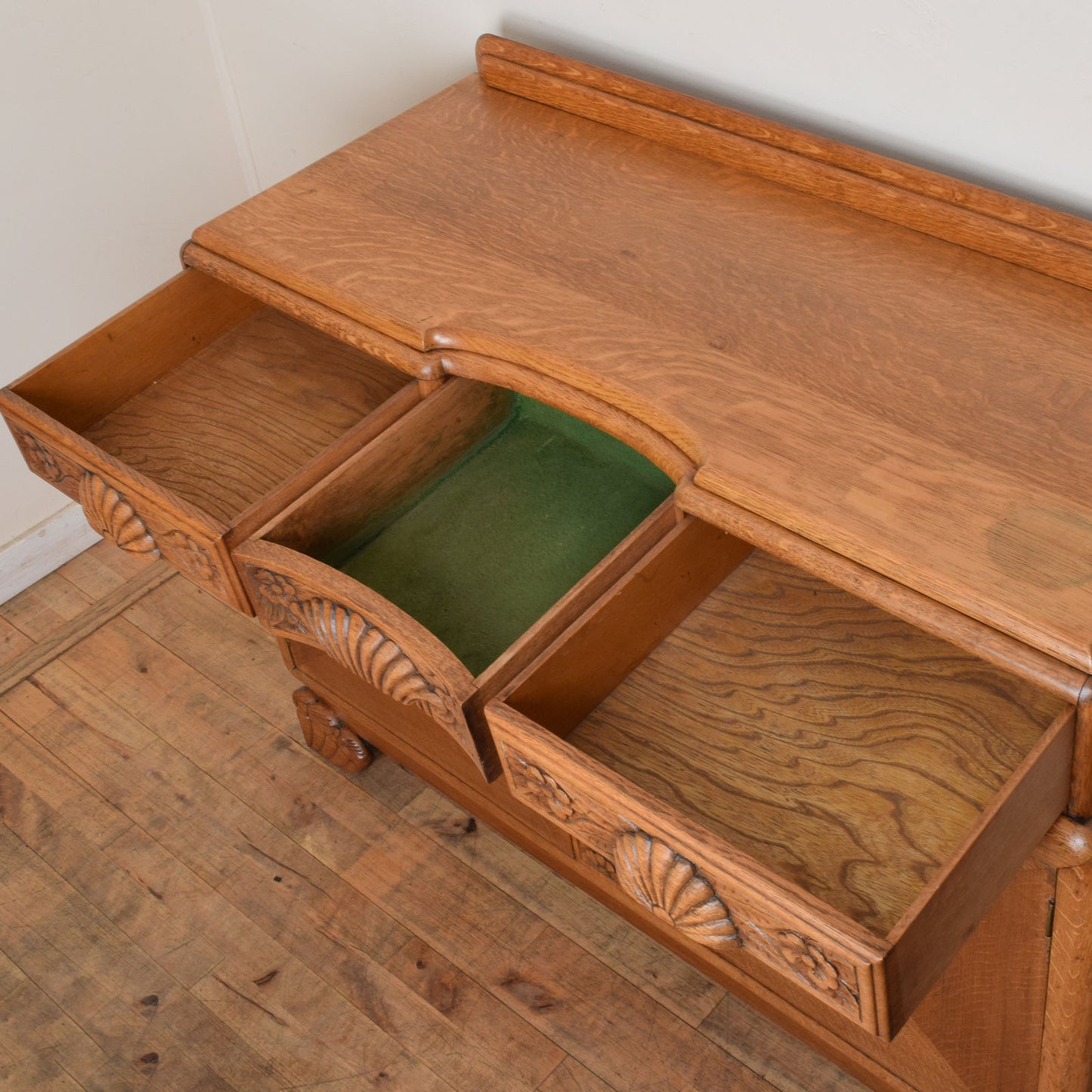 Carved Oak Sideboard