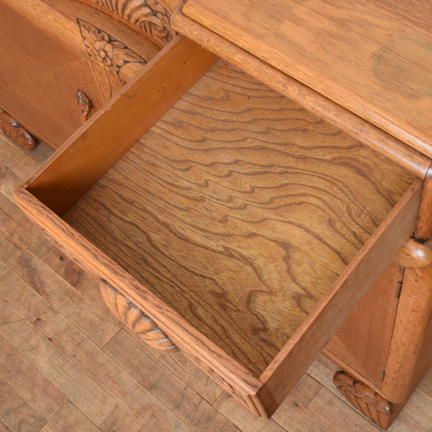 Carved Oak Sideboard