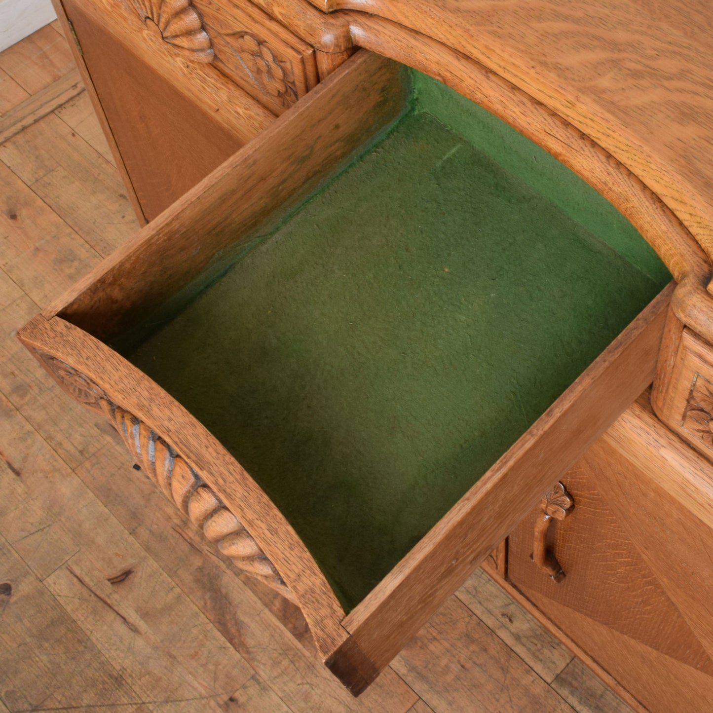 Carved Oak Sideboard