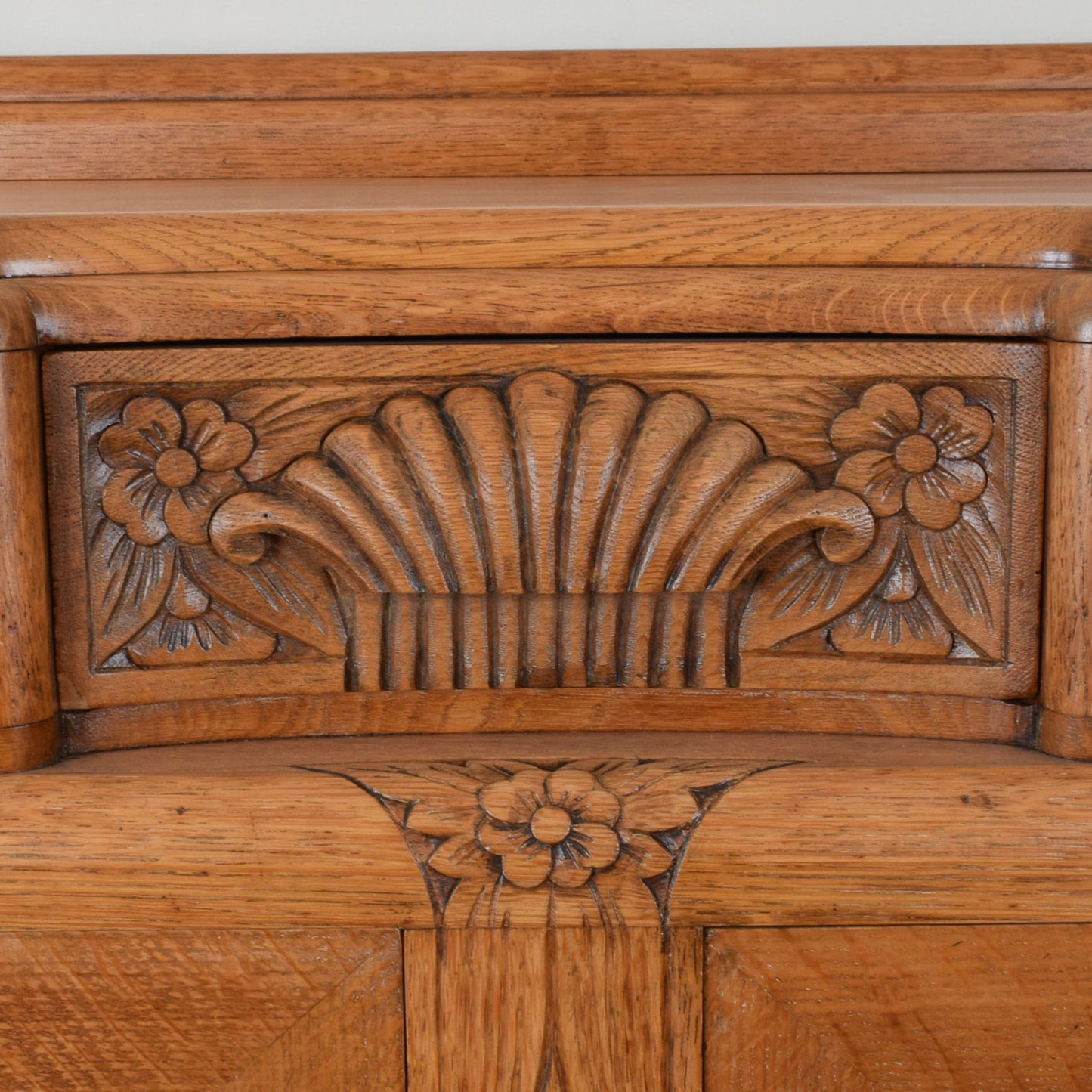 Carved Oak Sideboard