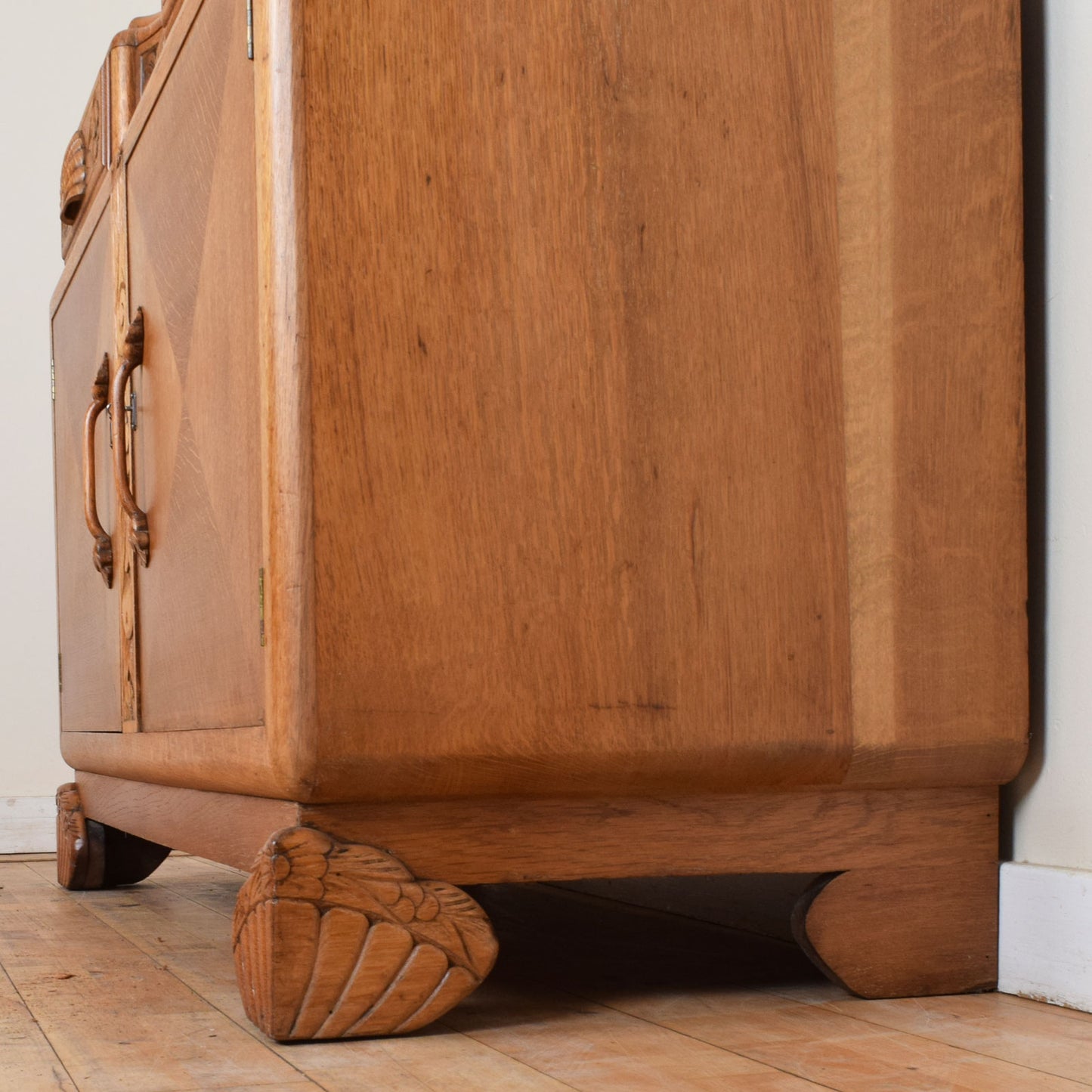 Carved Oak Sideboard