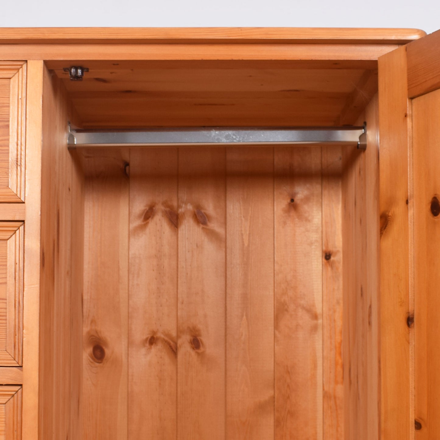 Pine Chest of Drawers with Hanging Space