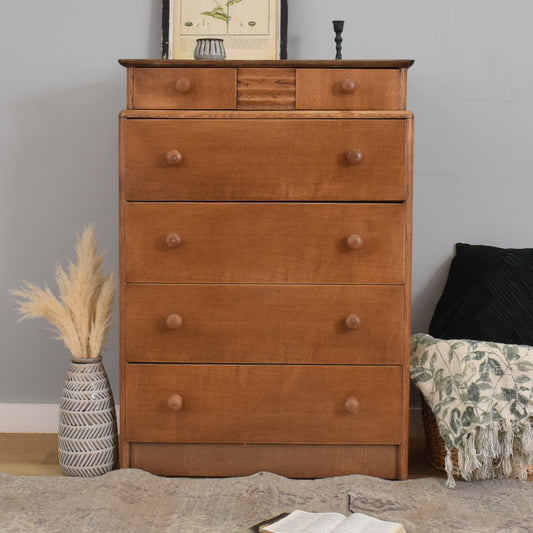 Oak Veneer Chest of Drawers