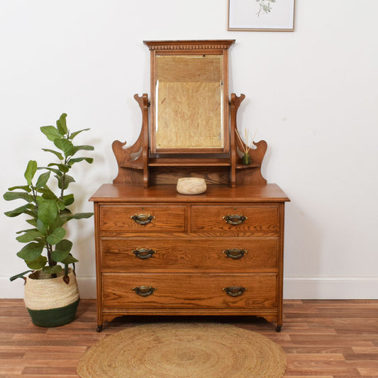 Restored Oak Dressing Table