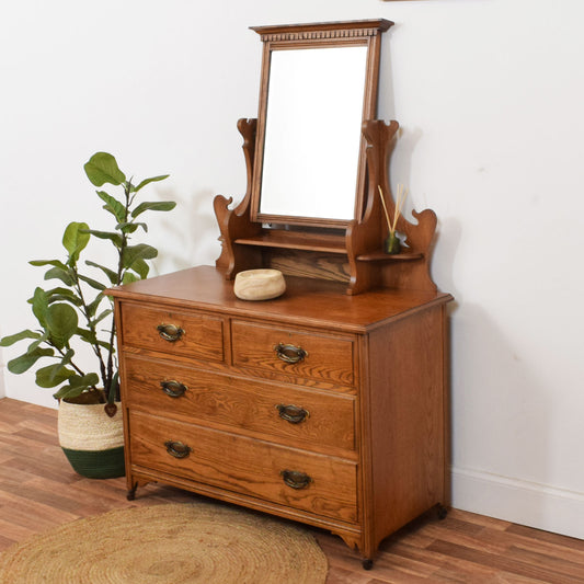 Restored Oak Dressing Table