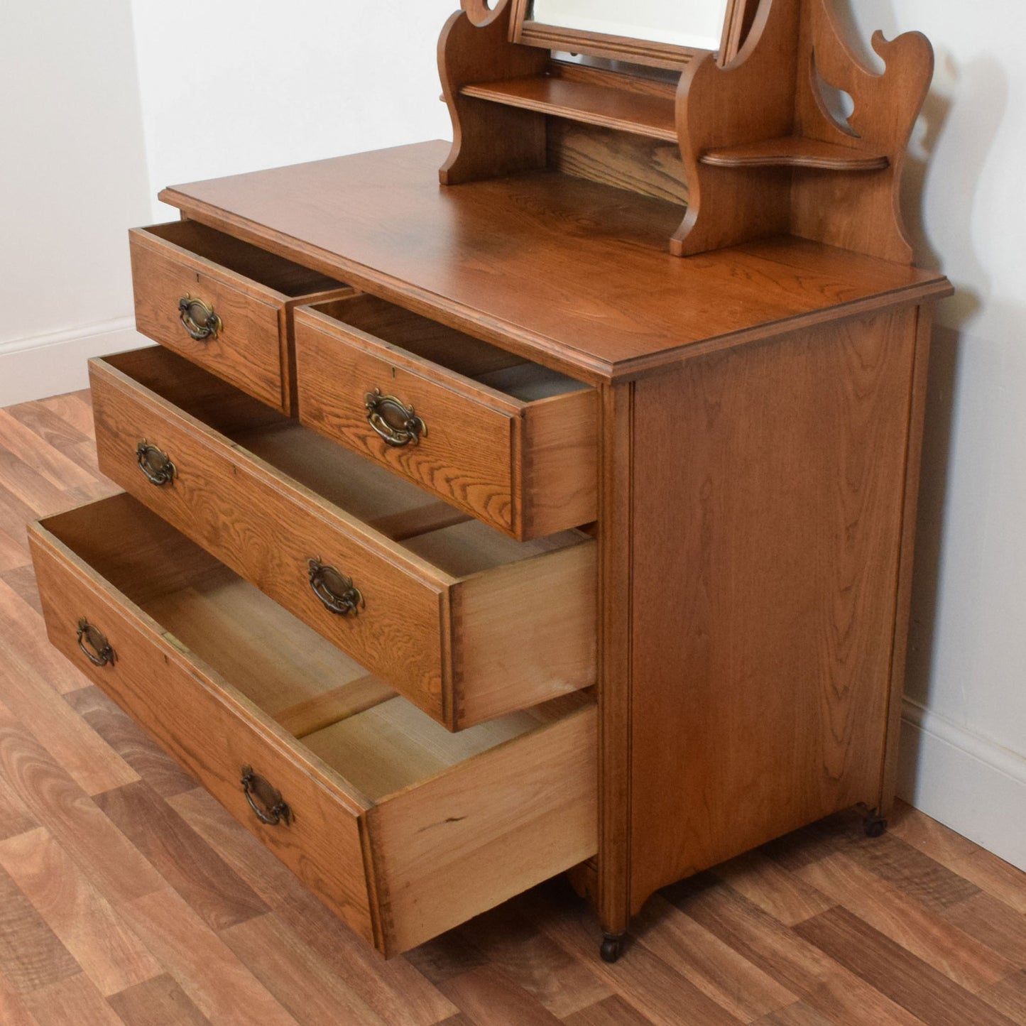 Restored Oak Dressing Table