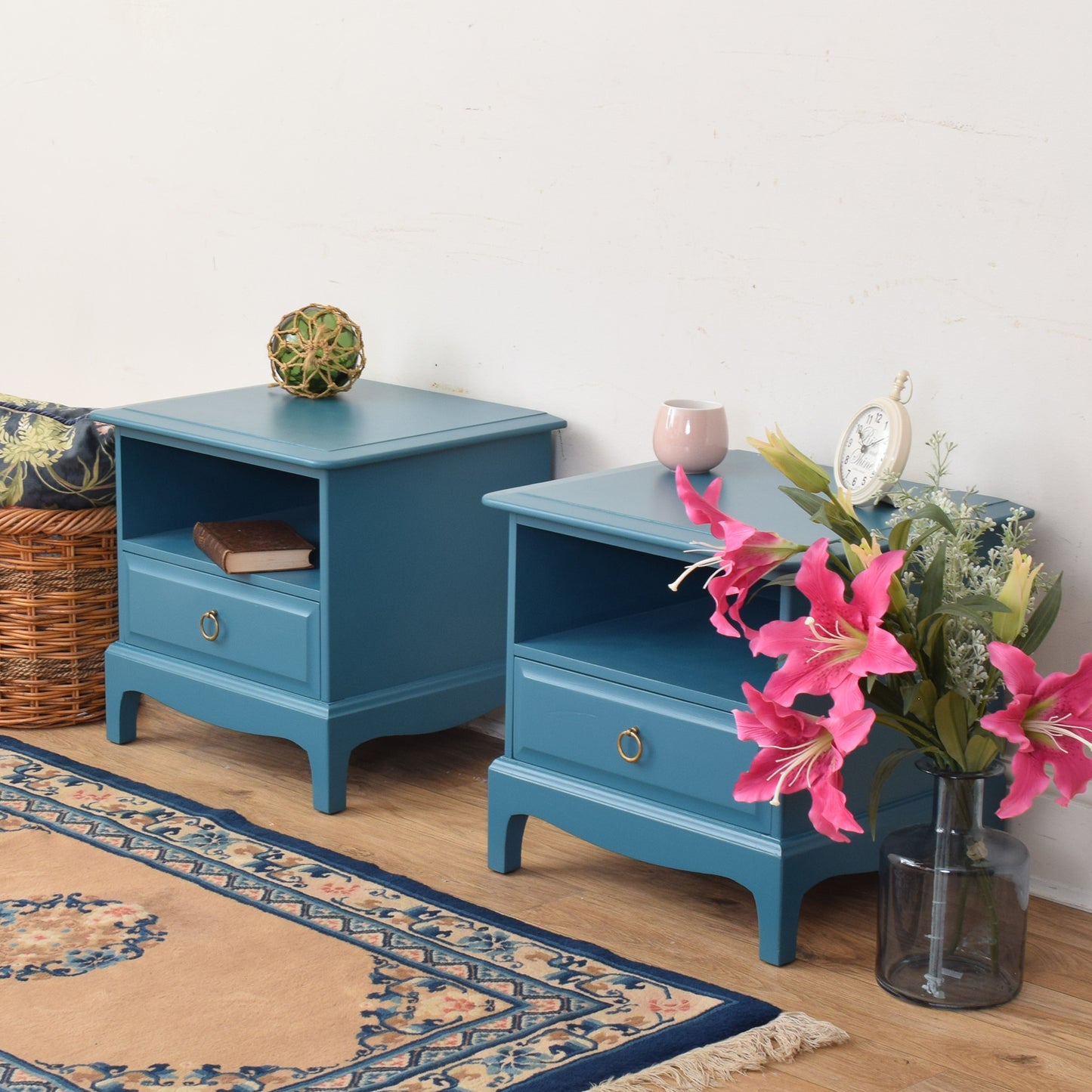 Pair Of Painted Stag Bedsides
