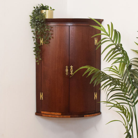 Hanging Mahogany Corner Unit