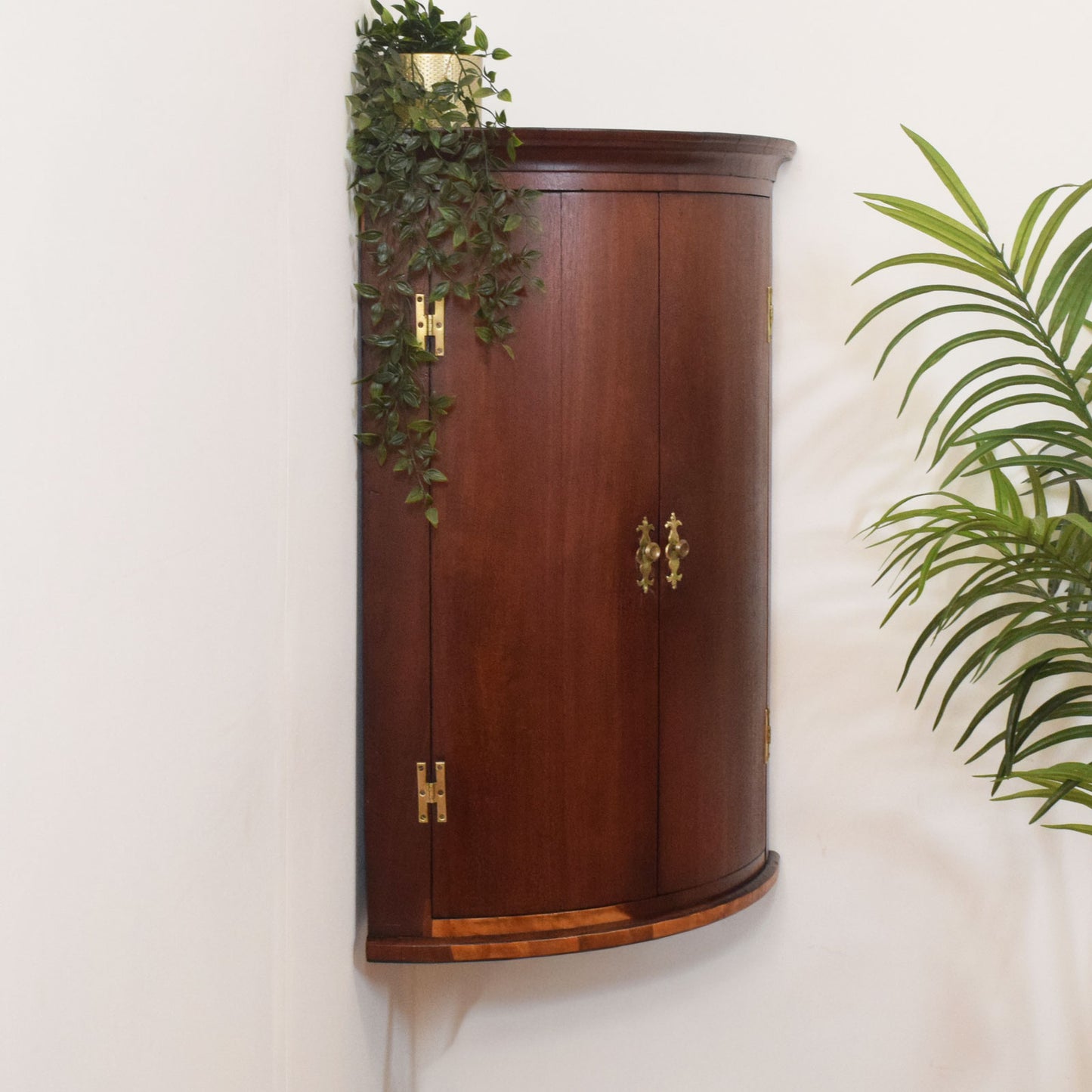 Hanging Mahogany Corner Unit