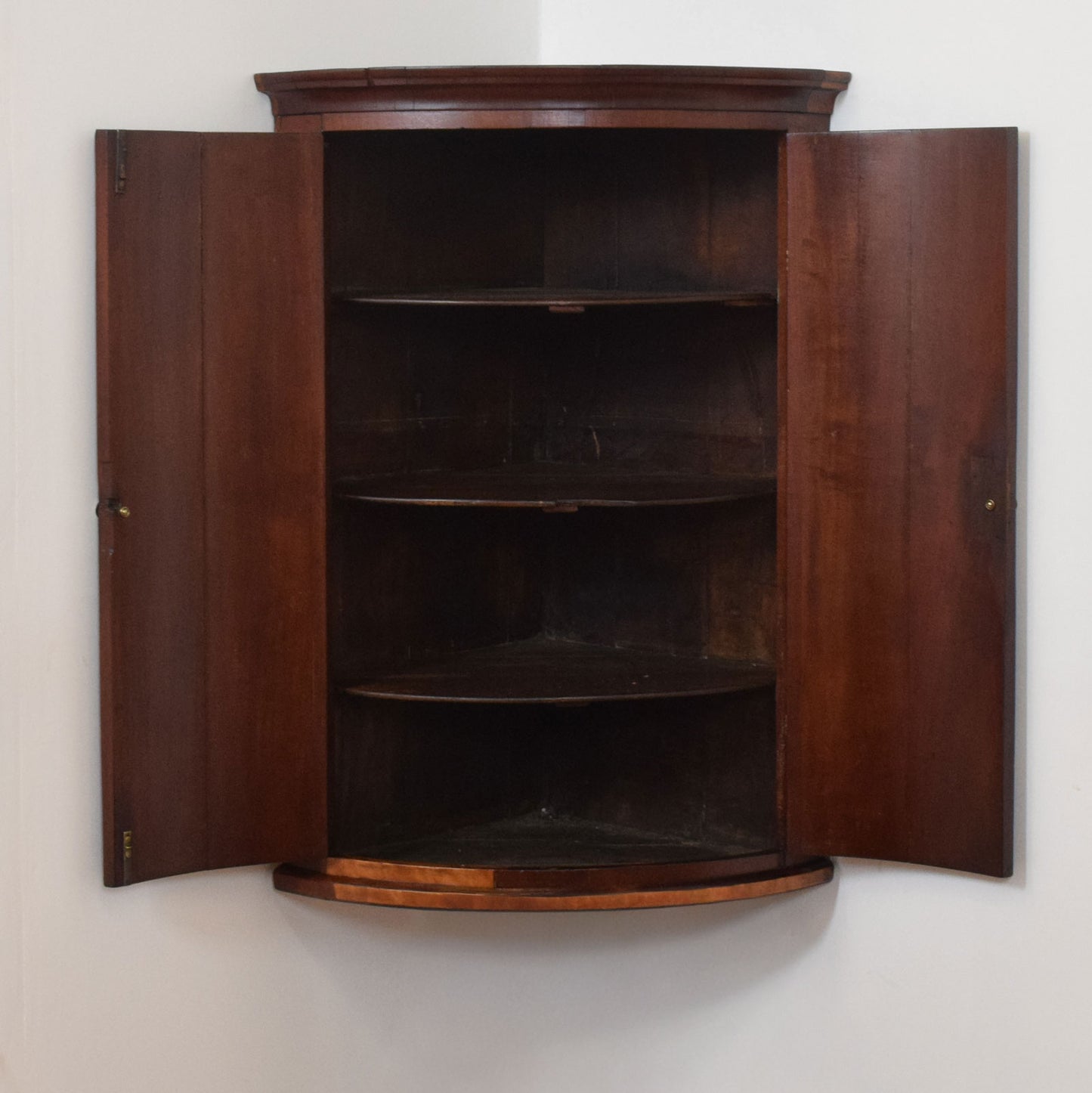 Hanging Mahogany Corner Unit