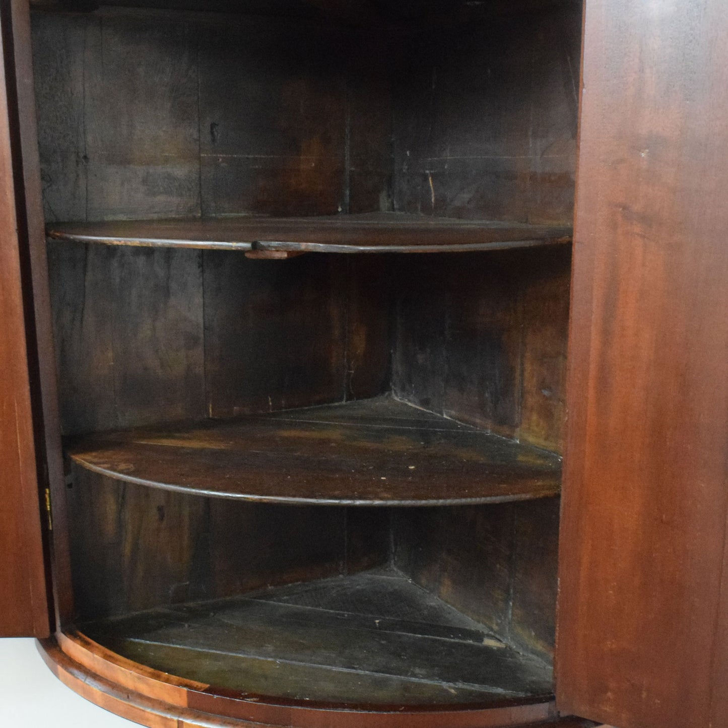 Hanging Mahogany Corner Unit