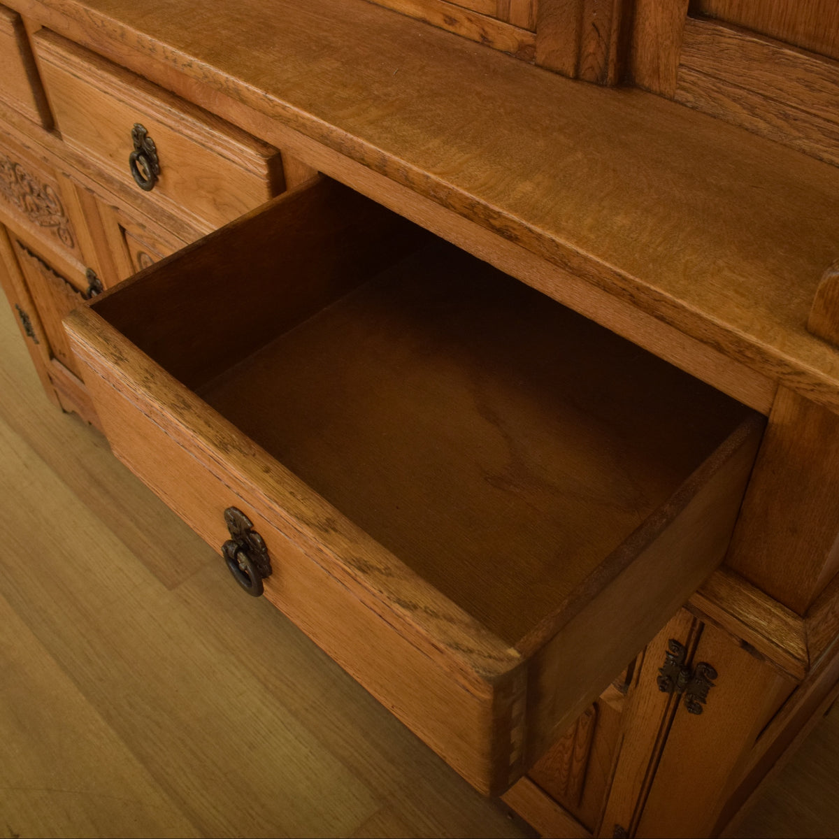Glazed Oak Court Cabinet