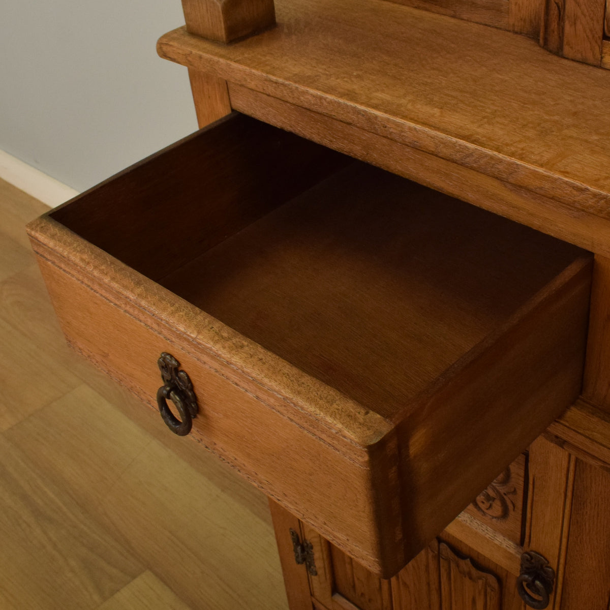 Glazed Oak Court Cabinet
