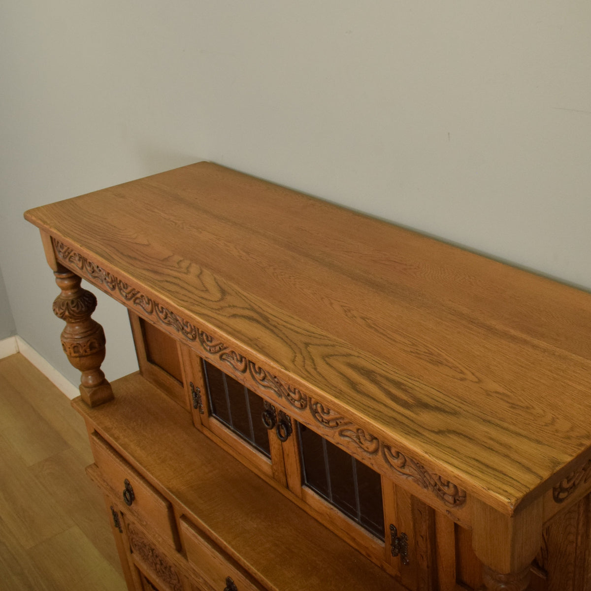 Glazed Oak Court Cabinet