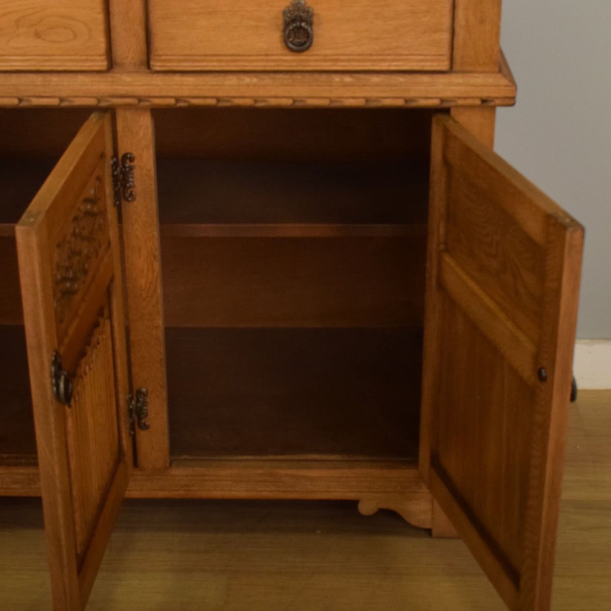Glazed Oak Court Cabinet