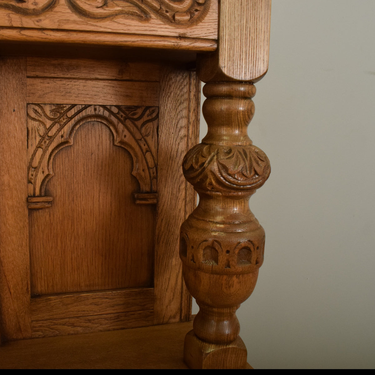 Glazed Oak Court Cabinet