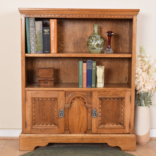 Oak Bookcase Cupboard
