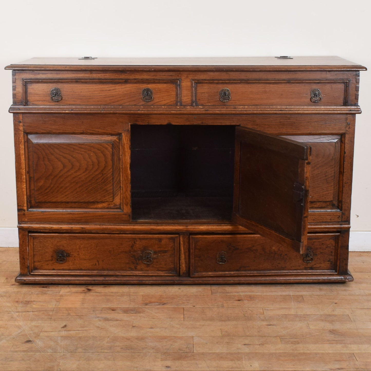 Rustic Oak Media Cabinet