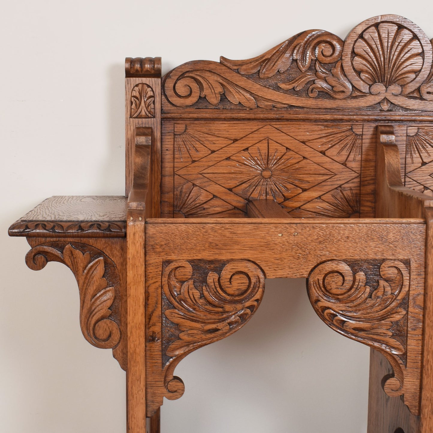 Ornate Bench with Umbrella Stand