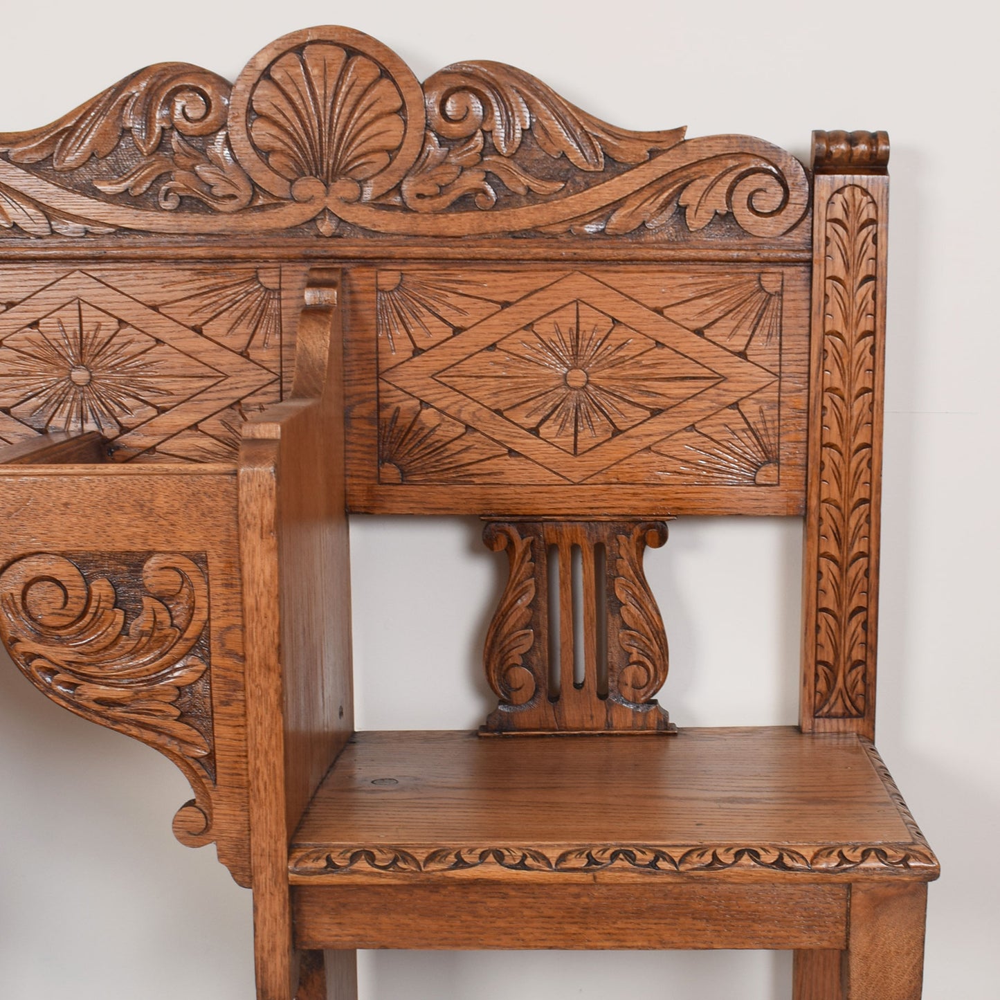 Ornate Bench with Umbrella Stand
