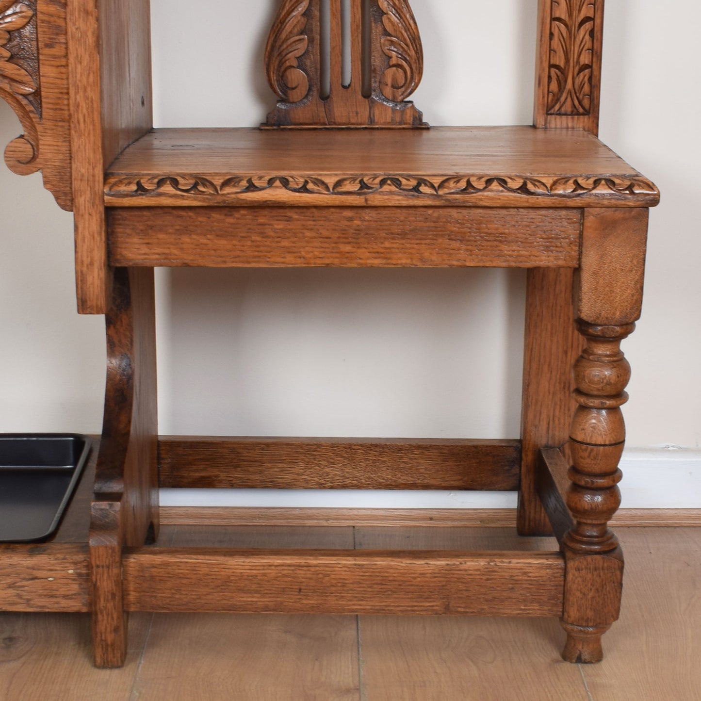 Ornate Bench with Umbrella Stand