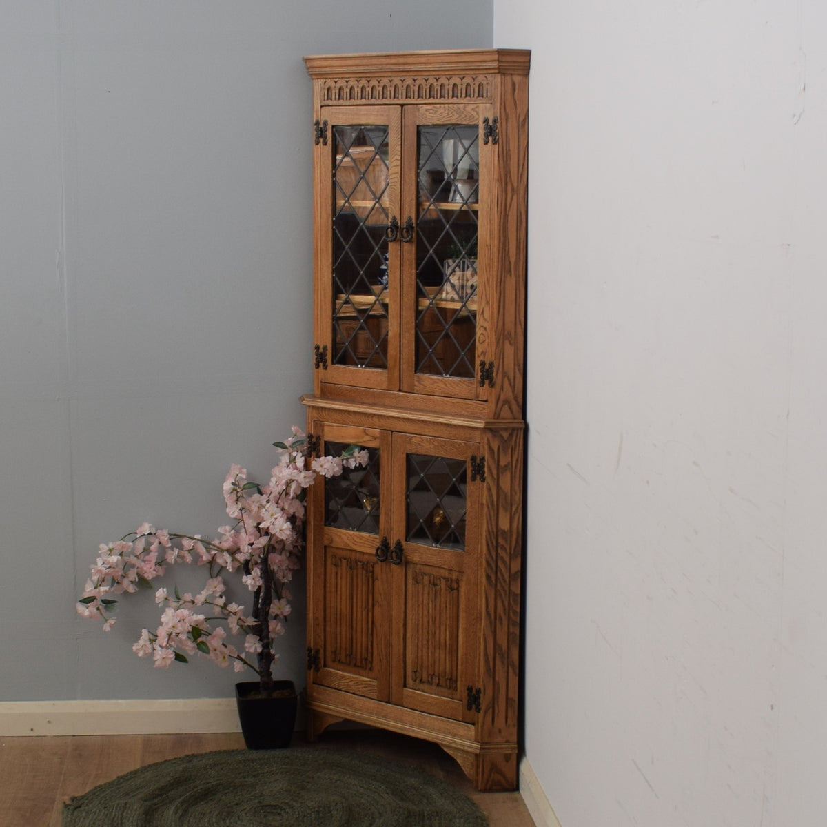 Restored Oak Corner Unit