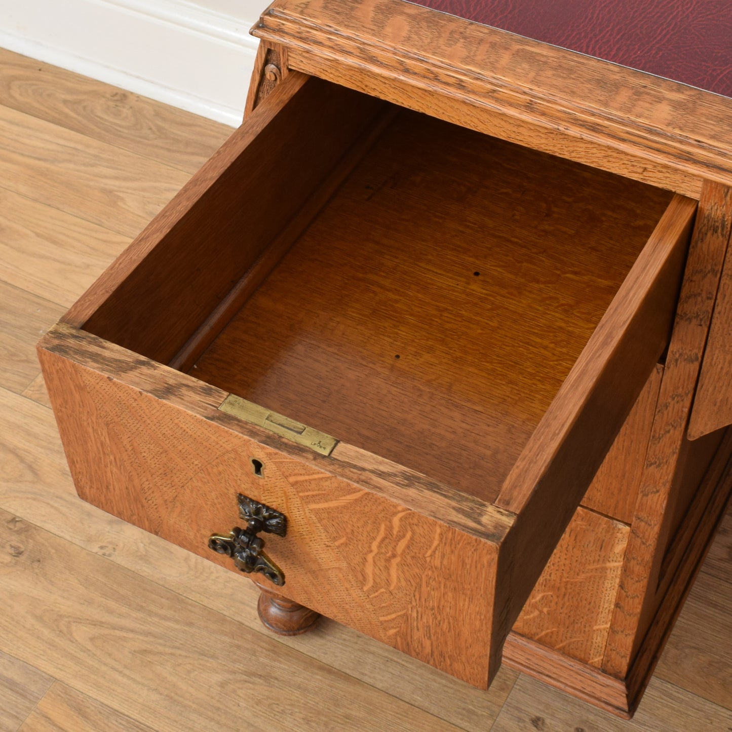 Oak Captain's Desk And Chair