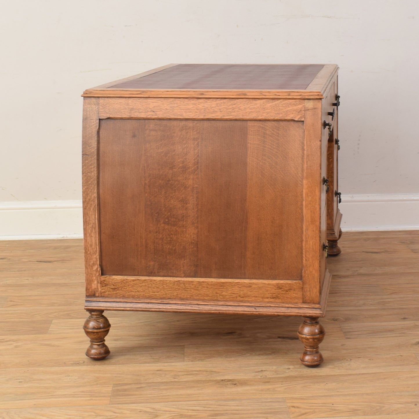 Oak Captain's Desk And Chair