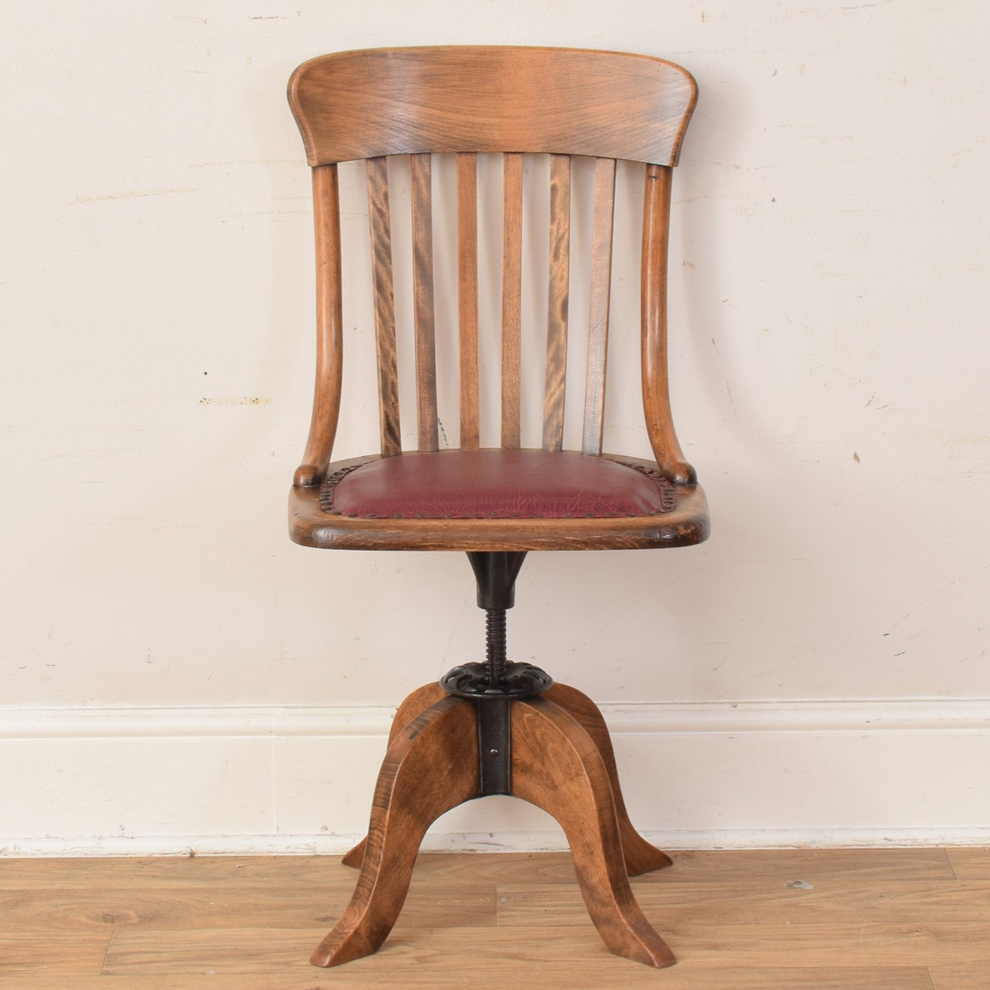 Oak Captain's Desk And Chair