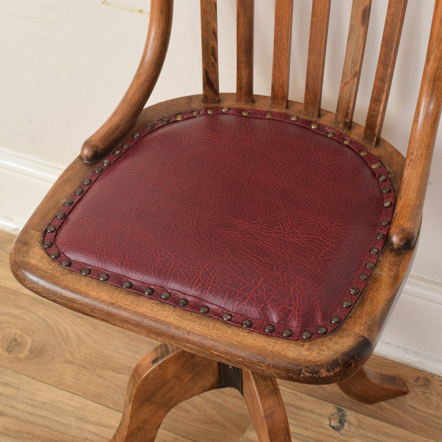 Oak Captain's Desk And Chair