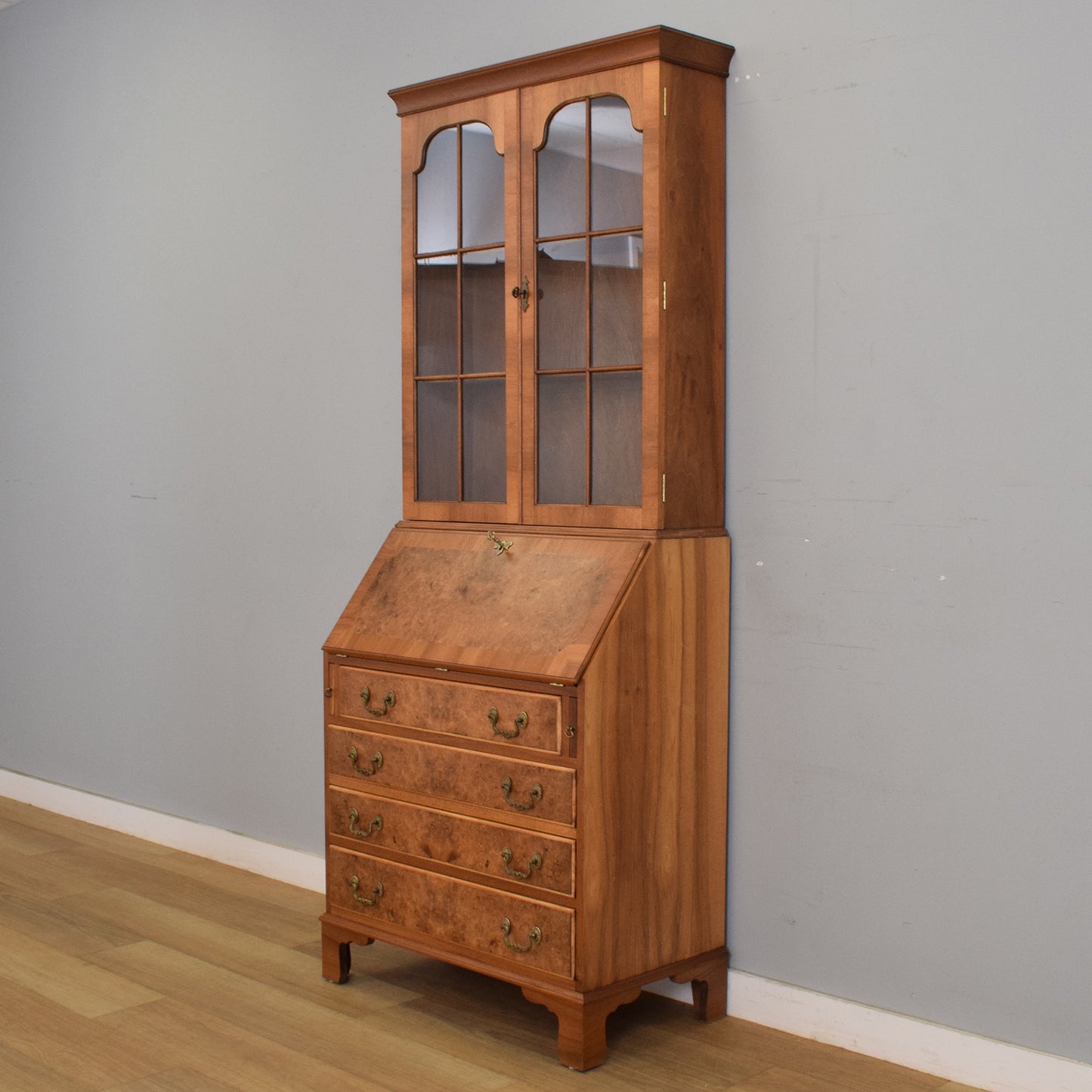 Restored Mahogany Bureau Bookcase