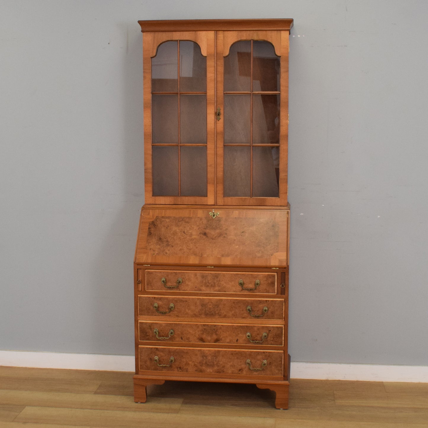 Restored Mahogany Bureau Bookcase