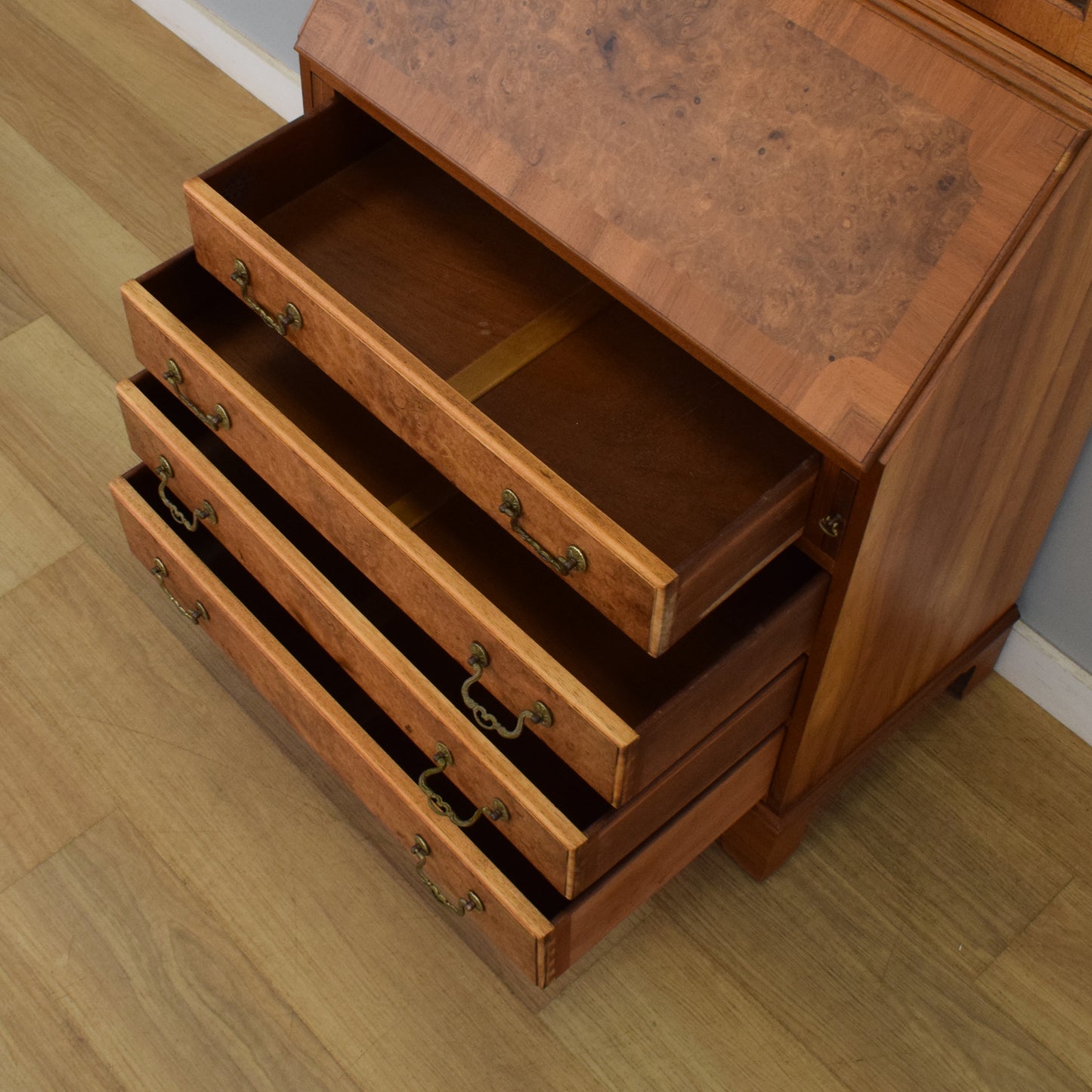 Restored Mahogany Bureau Bookcase