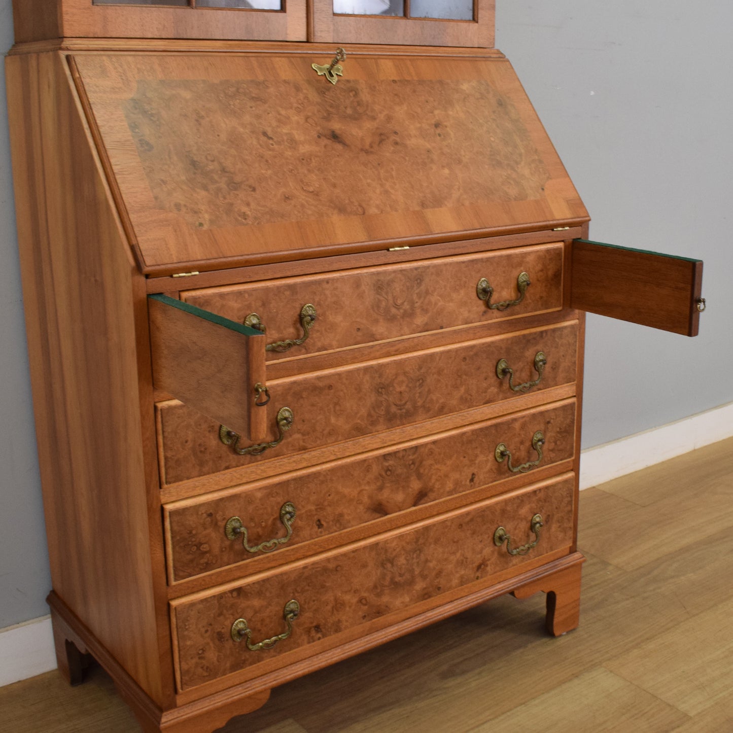 Restored Mahogany Bureau Bookcase